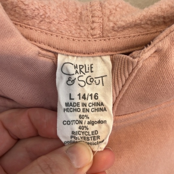 Charlie & Scout Kids Sweatsuit Play Clothes Hoodie Pink Sweatpants Large 14/16 - Picture 6 of 16
